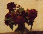 Roses Foncees sur Fond Clair - 亨利·方丹·拉图尔